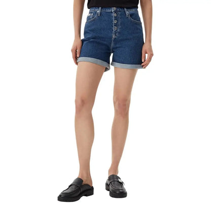Calvin Klein Jeans Blue Cotton Short