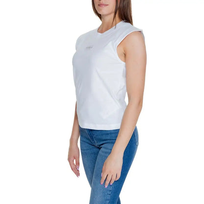 Calvin Klein Jeans White Cotton Tops & T-Shirt