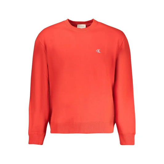 Calvin Klein Red Cotton Men Sweatshirt - Sweatshirts