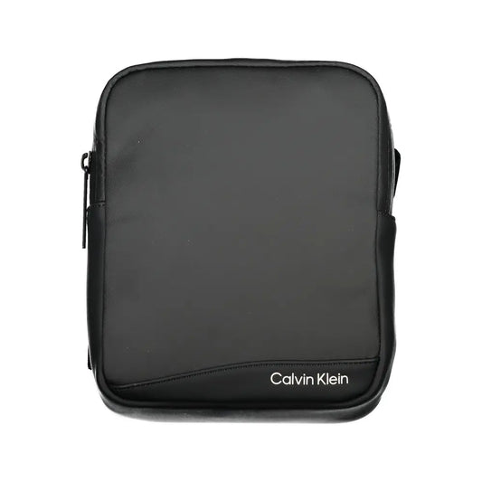 Sleek Calvin Klein crossbody bag i sort recycled polyester, 100% originale brands
