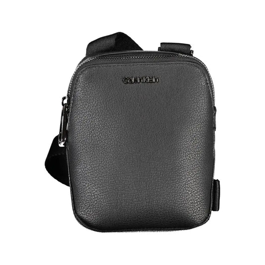 Calvin Klein Sleek Black Shoulder Bag with Logo Detail - Skuldertasker