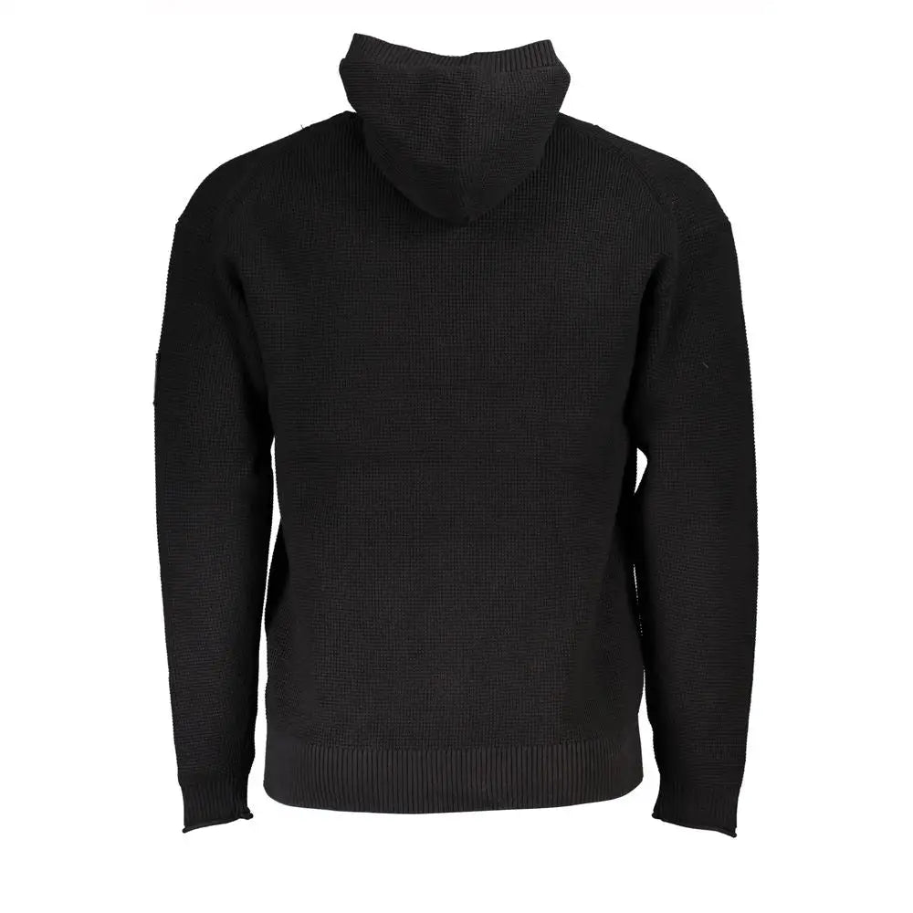 Calvin Klein Sleek Cotton Hooded Sweater with Logo Detail - Sweaters
