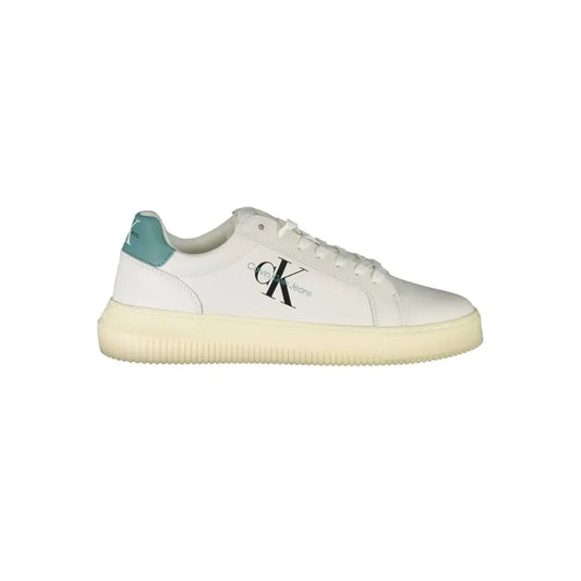 Calvin Klein Sleek White Sneakers with Eco-Conscious Design - Sneakers