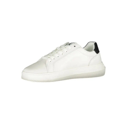 Hvide Calvin Klein Sophisticated sneakers med sort hælhætte