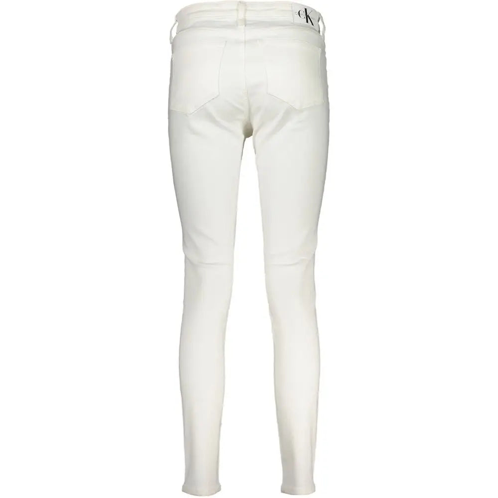 Calvin Klein White Cotton Jeans & Pant - Jeans