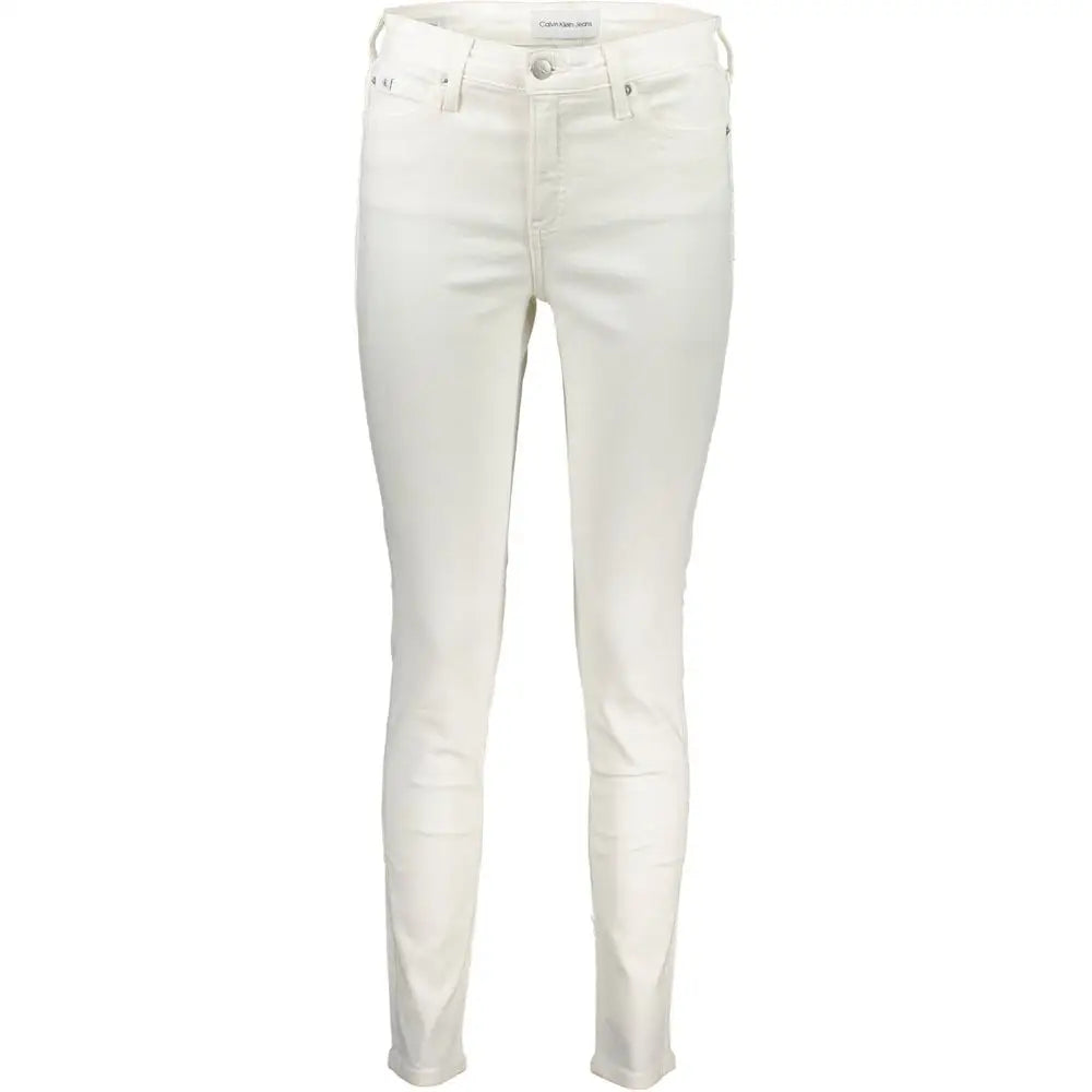 Calvin Klein White Cotton Jeans & Pant - Jeans