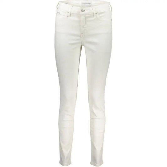 Calvin Klein White Cotton Jeans & Pant - Jeans