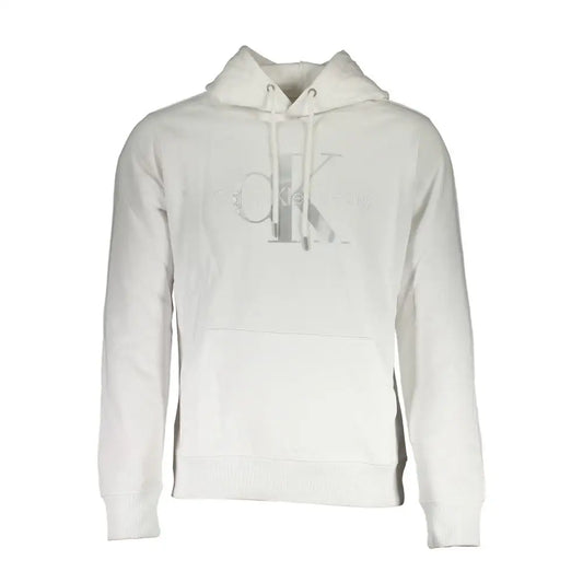 Calvin Klein white cotton sweater with subtle silver logo