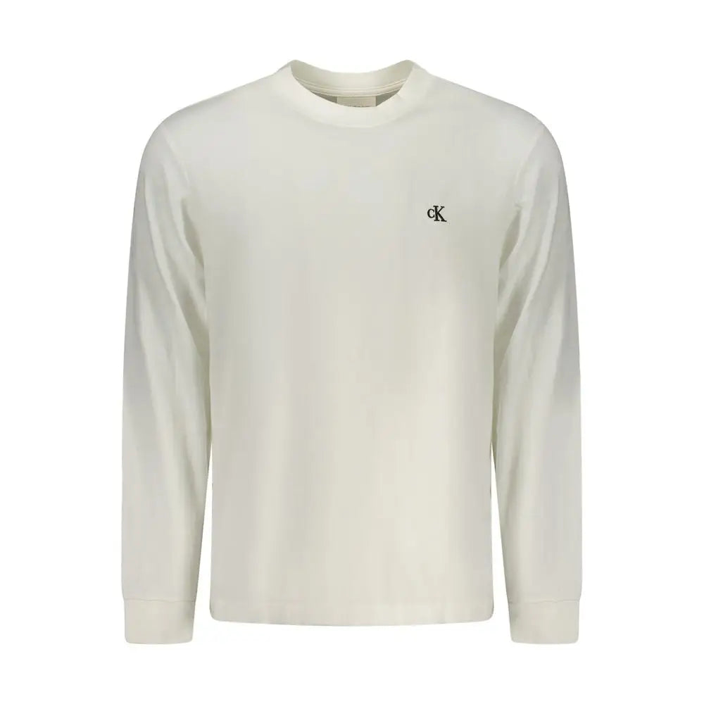 Calvin Klein hvid bomuld herre sweatshirt med CK-logo