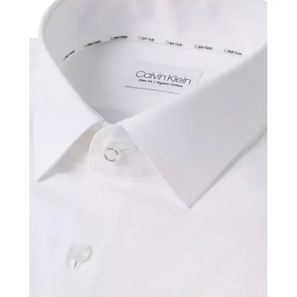 Calvin Klein White Cotton Shirt - 40 - Skjorte