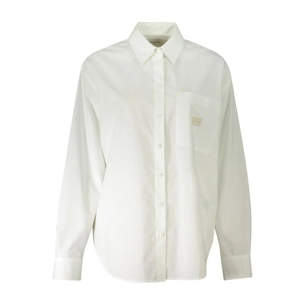 Calvin Klein White Cotton Shirt - Skjorte