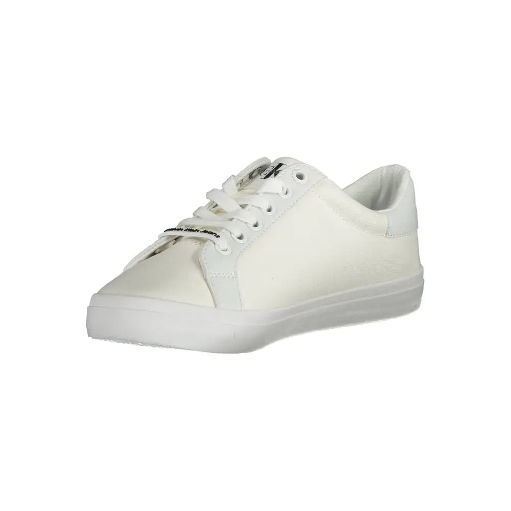 Calvin Klein White Cotton Sneakers - EU37/US7 - Sneakers