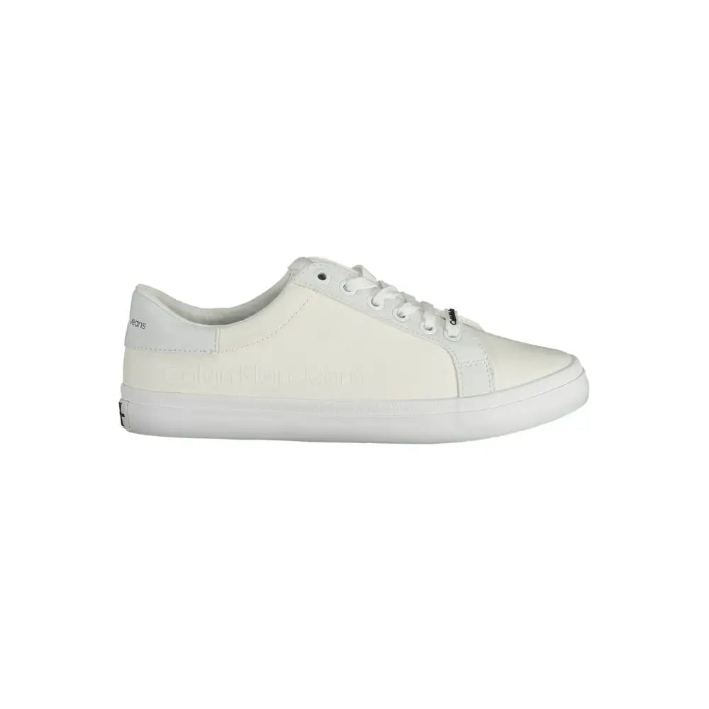 Calvin Klein White Cotton Sneakers - EU37/US7 - Sneakers