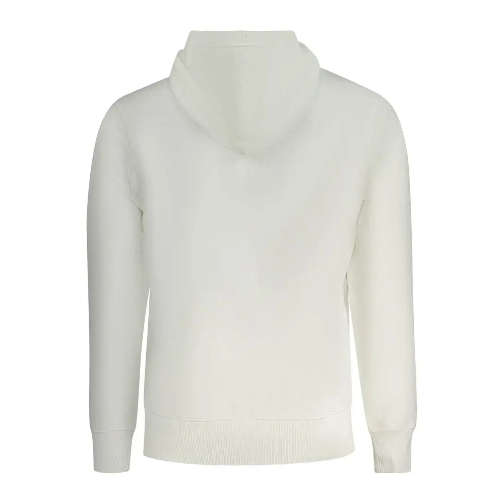 Calvin Klein white cotton sweatshirt med hætte i off-white