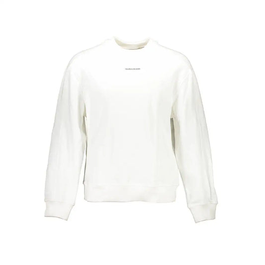 Calvin Klein White Cotton Unisex Sweatshirt - Sweatshirts