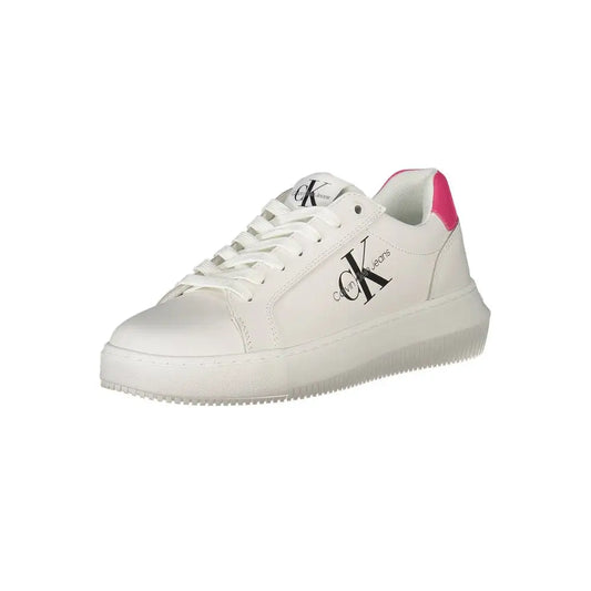 Calvin Klein White Leather Women Sneakers - Sneakers