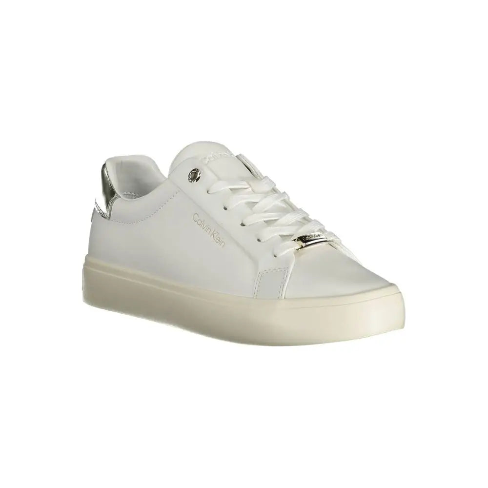 Calvin Klein White Leather Women Sneakers - Sneakers