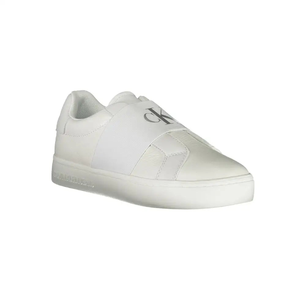 Calvin Klein White Leather Women Sneakers - Sneakers