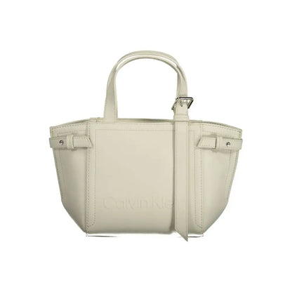 Calvin Klein White Polyester Handbag - Håndtasker