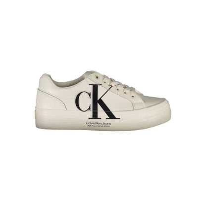 Calvin Klein White Polyester Sneakers - 40 - Sneakers