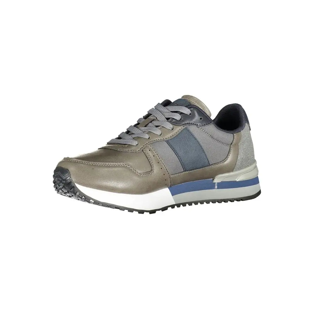 Carrera Dashing Sports Sneakers in olive green and gray with blue accent stripe
