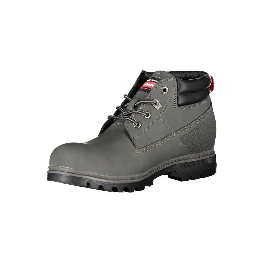 Carrera gray polyester boot with black accents and rugged sole