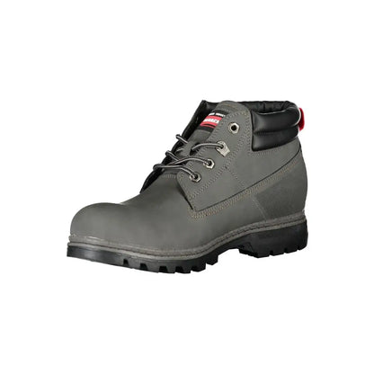 Carrera gray polyester boot with black accents and rugged sole