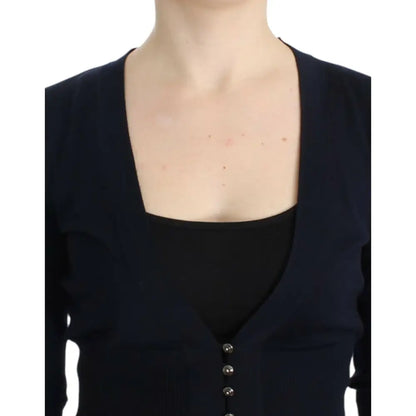 Cavalli Black cropped wool cardigan