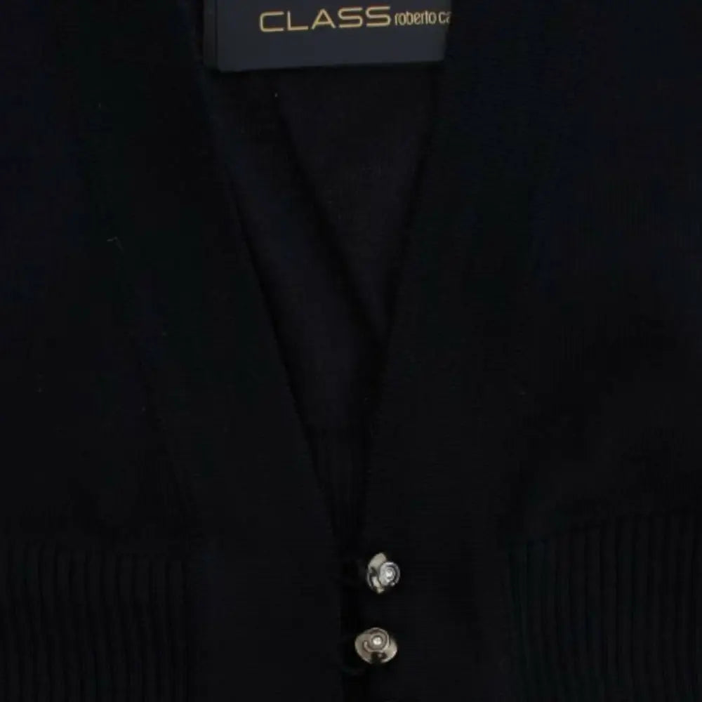 Cavalli Black cropped wool cardigan