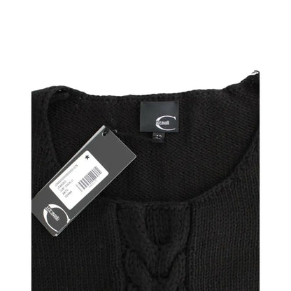 Cavalli Black knitted wool sweater