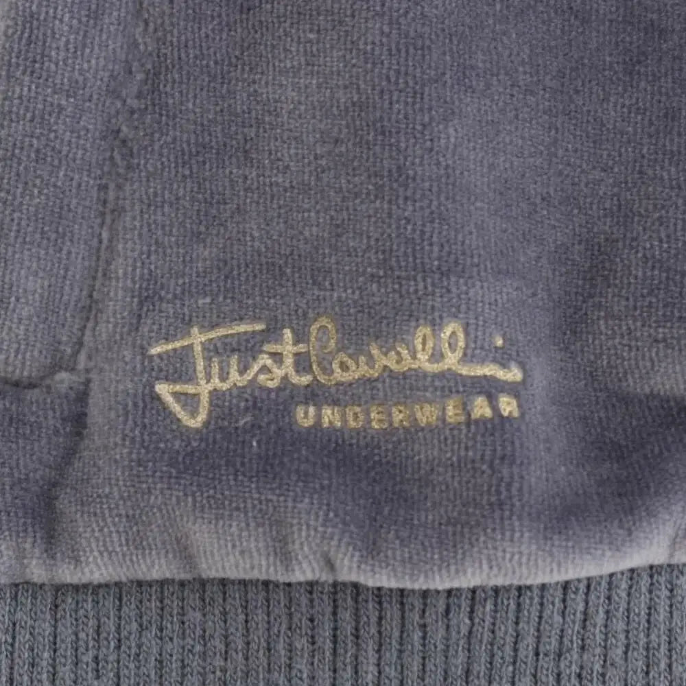 Cavalli Blue velvet zipup sweater