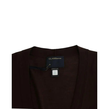 Cavalli Brown cropped wool cardigan
