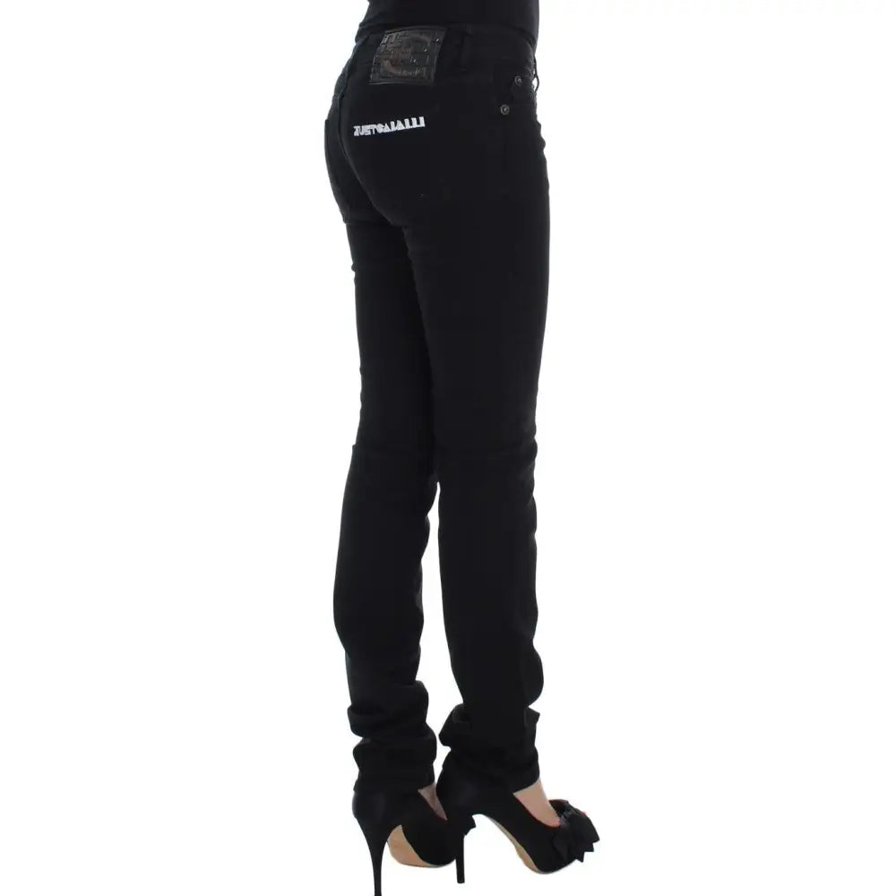 Cavalli Chic Slim Skinny Black Jeans