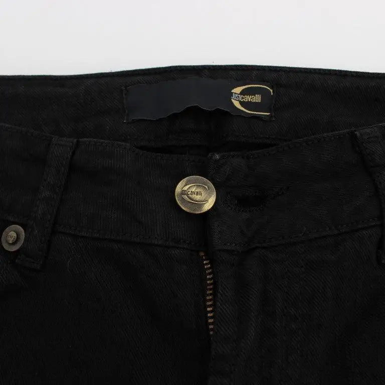 Cavalli Chic Slim Skinny Black Jeans