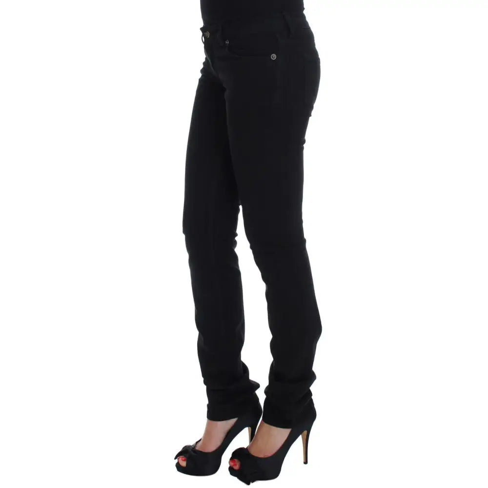 Cavalli Chic Slim Skinny Black Jeans