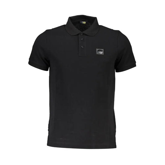 Cavalli Class Black Cotton Men Polo Shirt - M - Polo Shirts