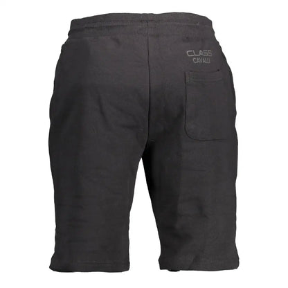 Cavalli Class Black Cotton Pant - Bukser