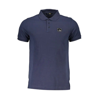 Cavalli Class Blue Cotton Men Polo Shirt - Polo Shirts