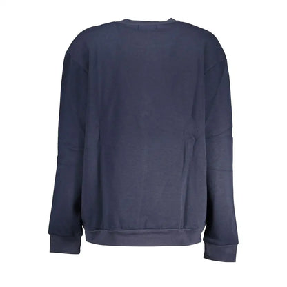Cavalli Class Chic Blue Embroidered Fleece Sweatshirt - Sweatshirts