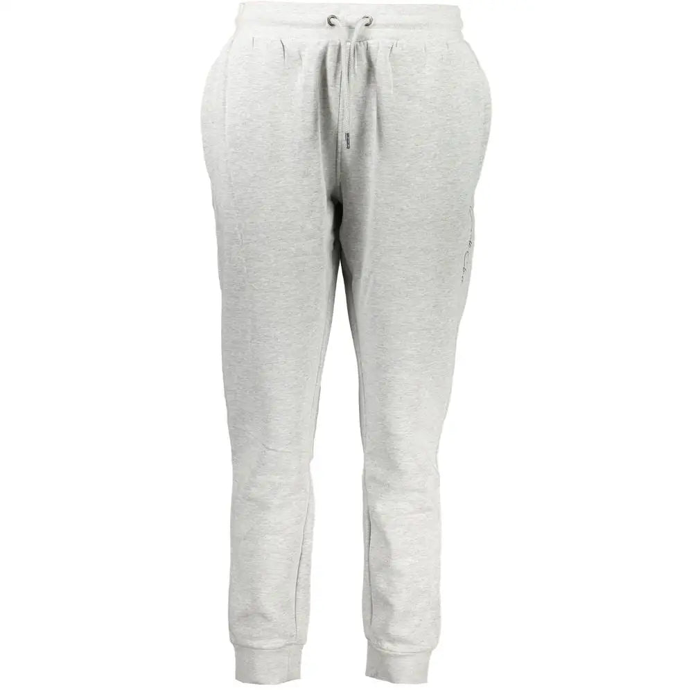 Cavalli Class Grigio polyester women’s light gray heathered sweatpants with drawstring and cuffs