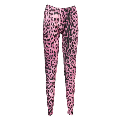 Cavalli Class Pink Cotton Pant - Bukser