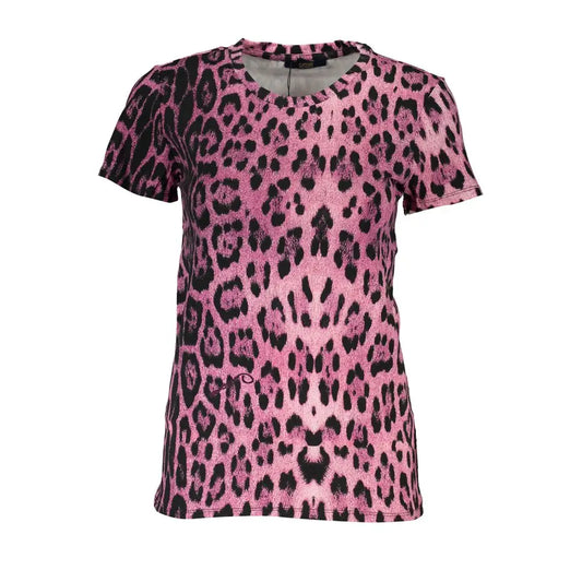 Cavalli Class Pink Cotton Tops & T-Shirt - XS - T-shirts