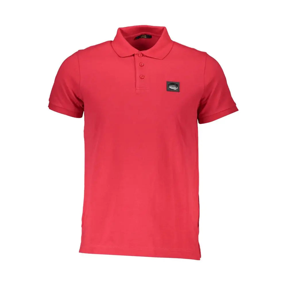 Cavalli Class Red Cotton Polo Shirt - Polo Shirts