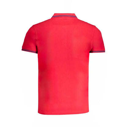 Cavalli Class Red Cotton Polo Shirt - Polo Shirts