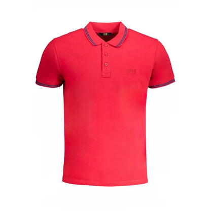 Cavalli Class Red Cotton Polo Shirt - Polo Shirts