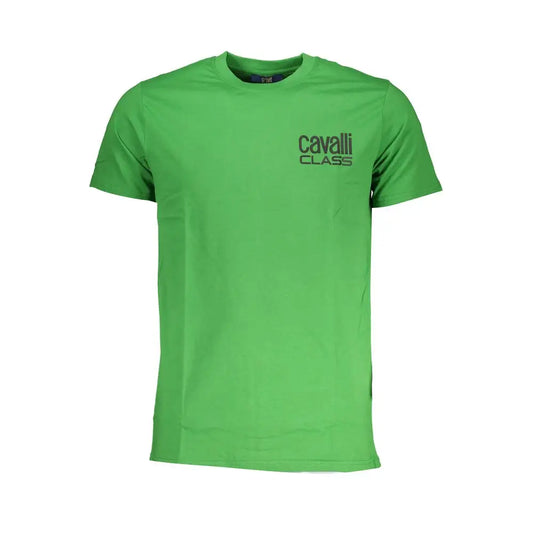 Cavalli Class Verde Cotton Men’s Short-Sleeved T-Shirt