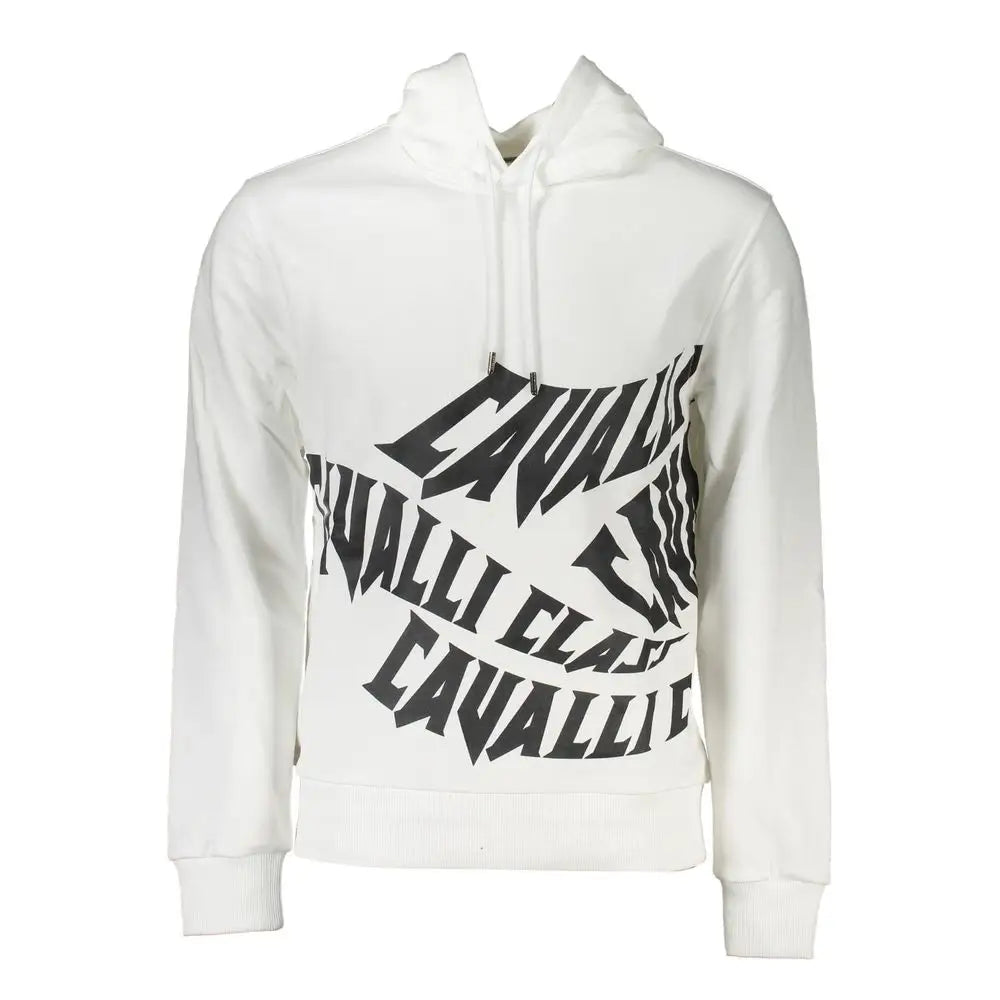 Cavalli Class White Cotton Men Sweater - Sweaters