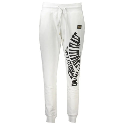 Cavalli Class White Cotton Pant - S - Bukser
