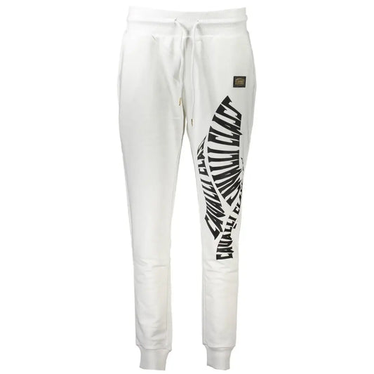 Cavalli Class White Cotton Pant - S - Bukser