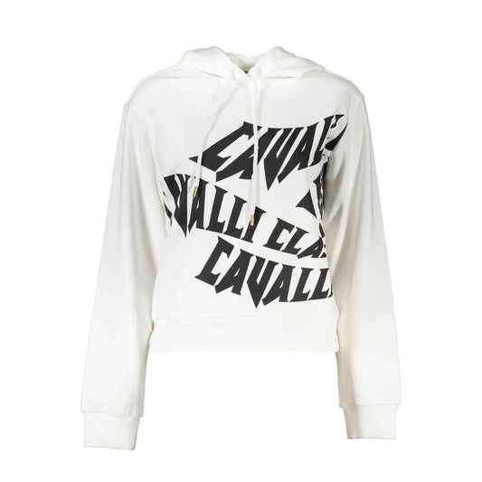 Cavalli Class White Cotton Sweater - Sweaters